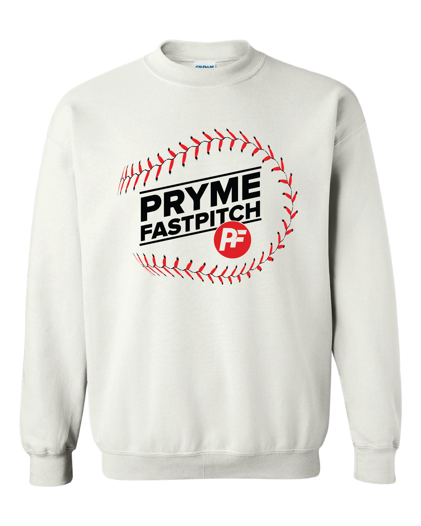 White Adult PRYME Crewnecks