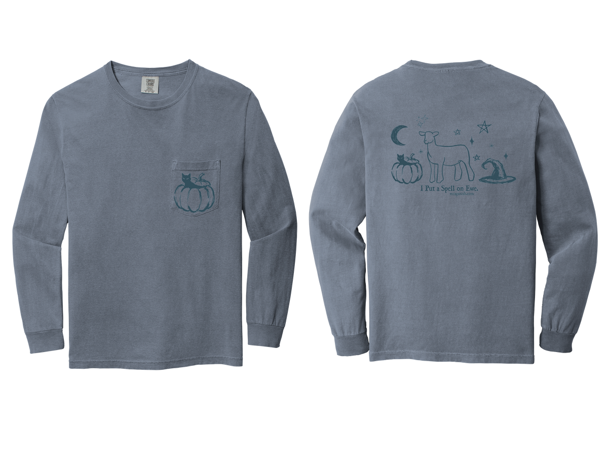 Adult I Put a Spell on Ewe Long Sleeve Pocket T-Shirt