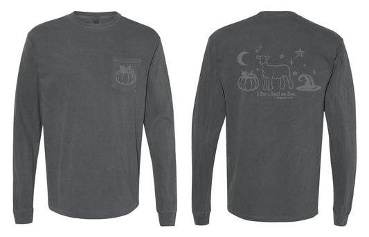 Adult I Put a Spell on Ewe Long Sleeve Pocket T-Shirt